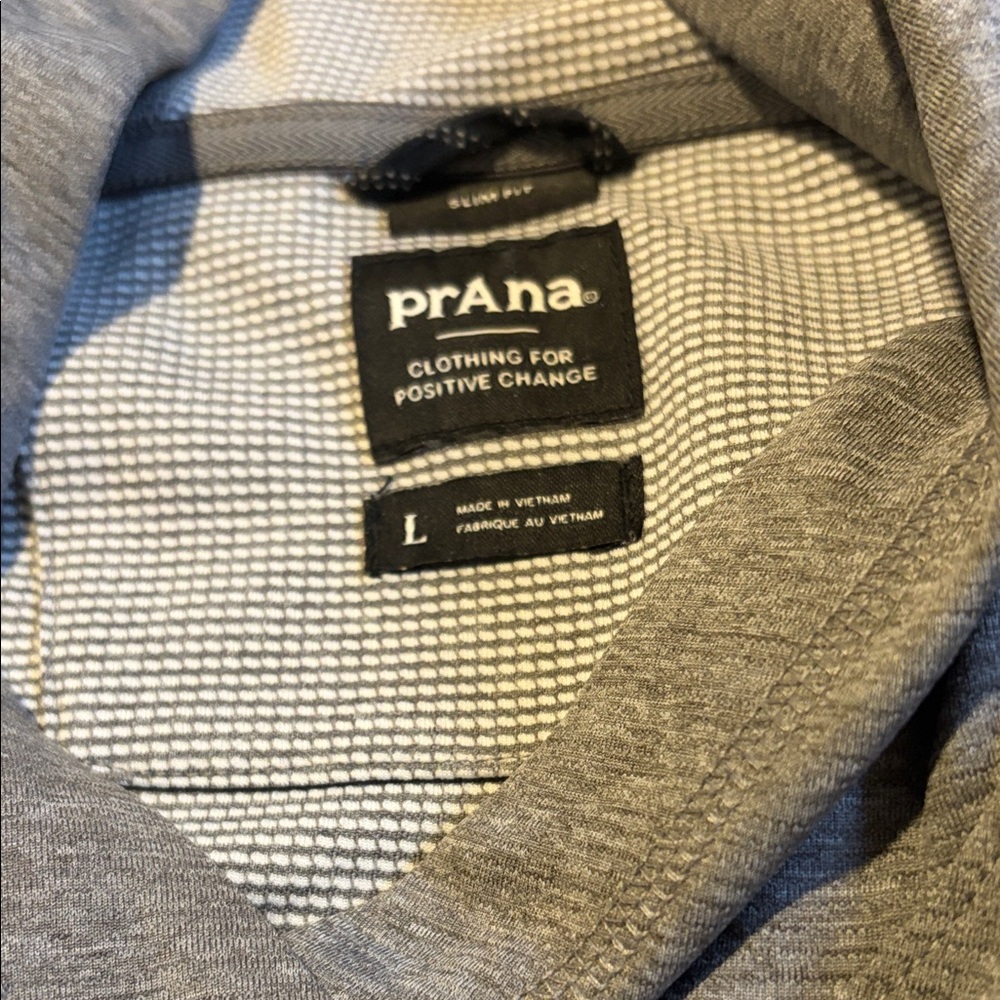 Prana Heather Gray Pullover Hooded Sweatshirt